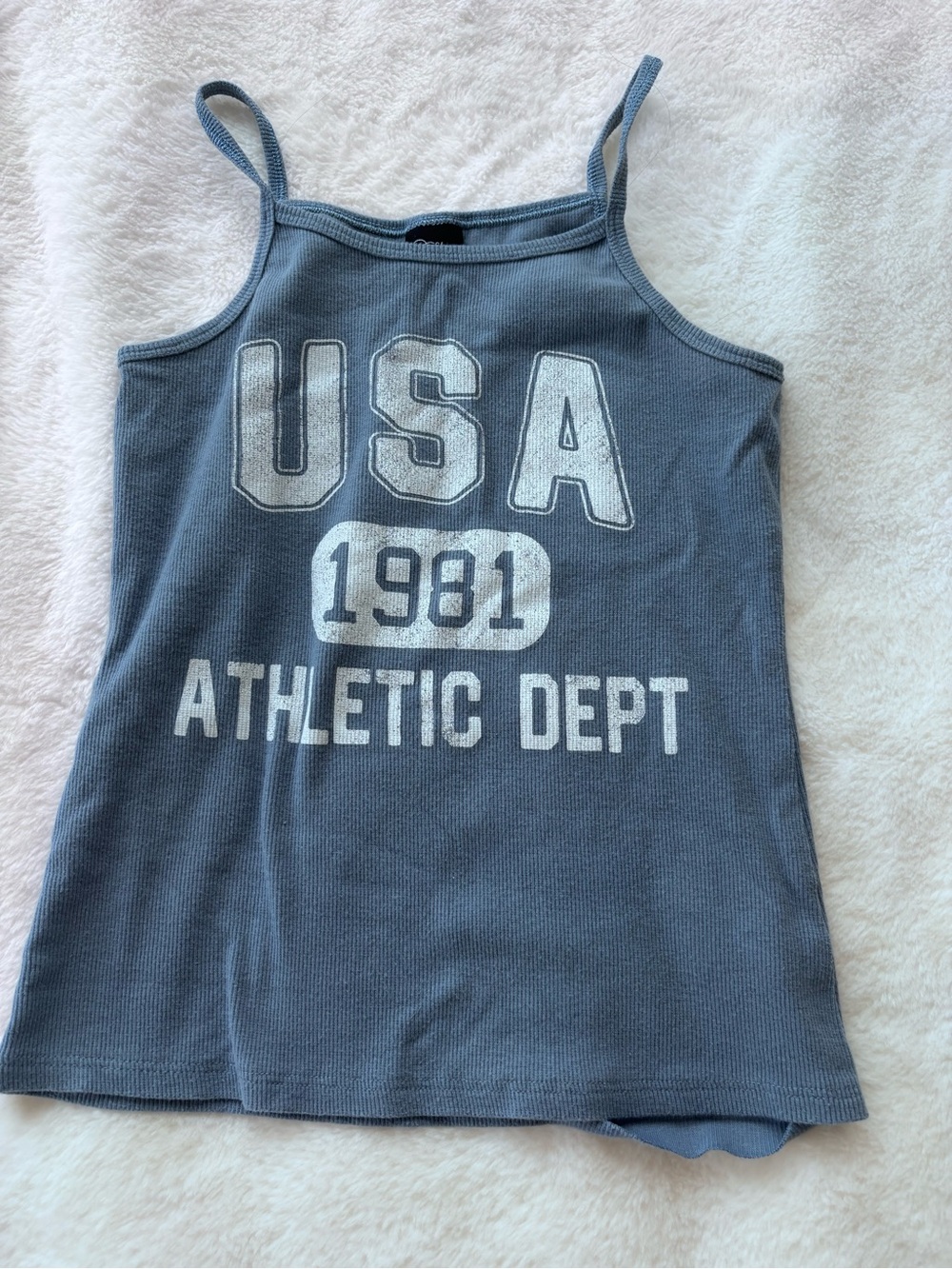 art class Light Blue Ribbed Tank Top